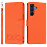 For Samsung Galaxy A16 4G / Galaxy A16 5G Case PU Leather Heart Pattern Wallet Flip Phone Cover with Hand Strap