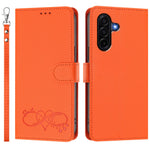 For Samsung Galaxy A36 5G / Galaxy A56 5G / Galaxy A37 5G Case PU Leather Heart Pattern Wallet Flip Phone Cover with Hand Strap
