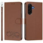 For Samsung Galaxy A36 5G / Galaxy A56 5G / Galaxy A37 5G Case PU Leather Heart Pattern Wallet Flip Phone Cover with Hand Strap