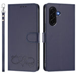 For Samsung Galaxy A36 5G / Galaxy A56 5G / Galaxy A37 5G Case PU Leather Heart Pattern Wallet Flip Phone Cover with Hand Strap