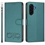 For Samsung Galaxy A36 5G / Galaxy A56 5G / Galaxy A37 5G Case PU Leather Heart Pattern Wallet Flip Phone Cover with Hand Strap
