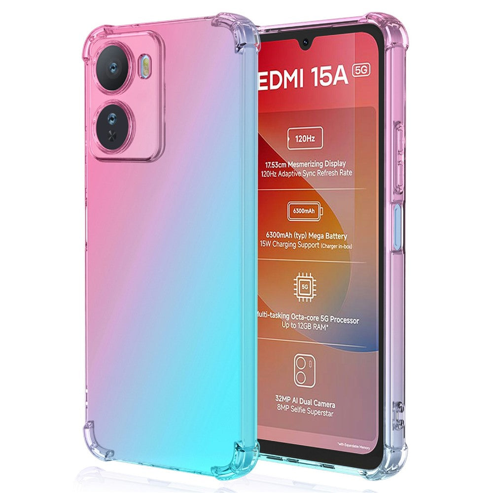For Xiaomi Redmi 15a 5G Case Gradient Color TPU Anti-Drop Phone Cover