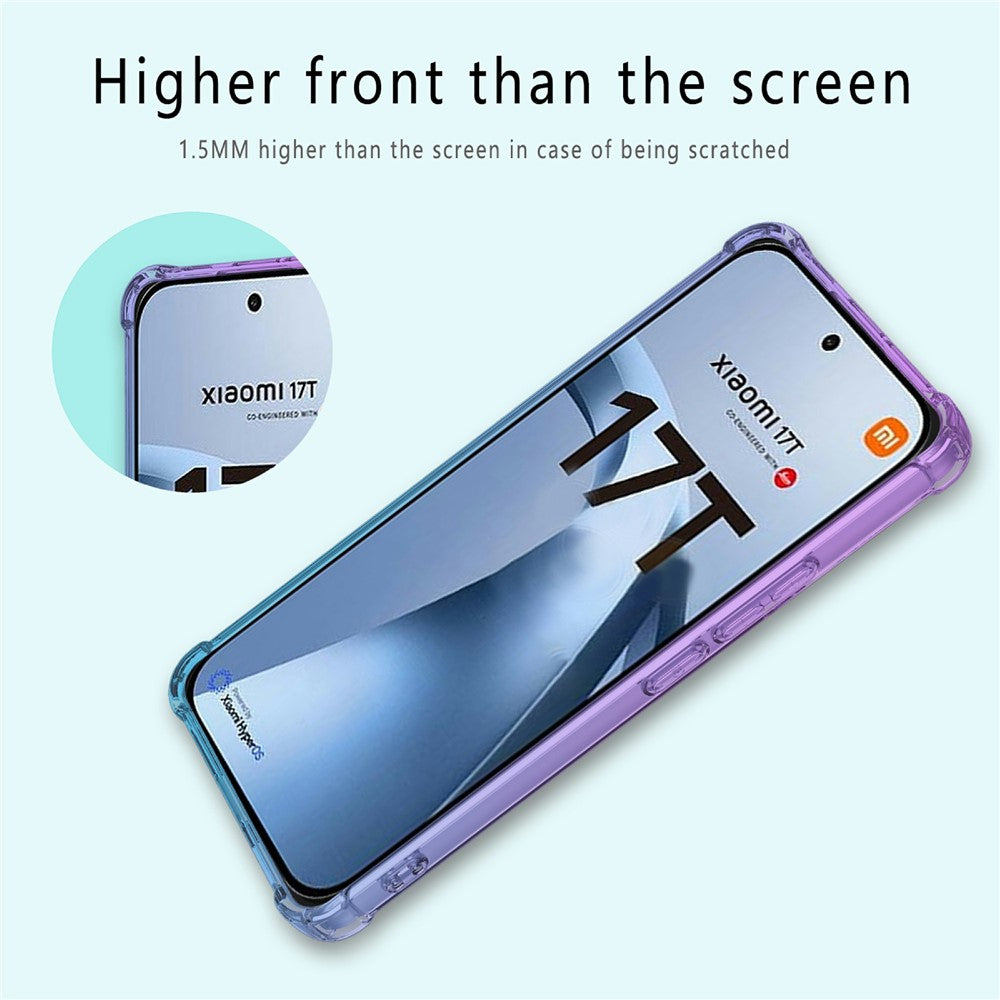 For Xiaomi 17T Case Gradient Color TPU Anti-Drop Phone Cover