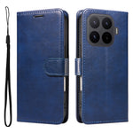 For Xiaomi 17T Pro Leather Wallet Case with Strap Solid Color Phone Stand Cover
