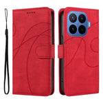 For Xiaomi 17T Wallet Case Leather Phone Cover Stand with Curved Line Design