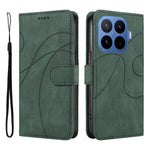 For Xiaomi 17T Wallet Case Leather Phone Cover Stand with Curved Line Design