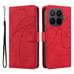 For Xiaomi 17T Pro Wallet Case Leather Phone Cover Stand with Curved Line Design
