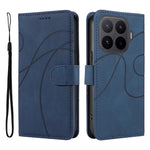 For Xiaomi 17T Pro Wallet Case Leather Phone Cover Stand with Curved Line Design