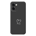 OnePlus 15R 5G / Ace 6T 5G etui med hvidt kærlighedsmønster, tryk, lige kant og TPU-bagside