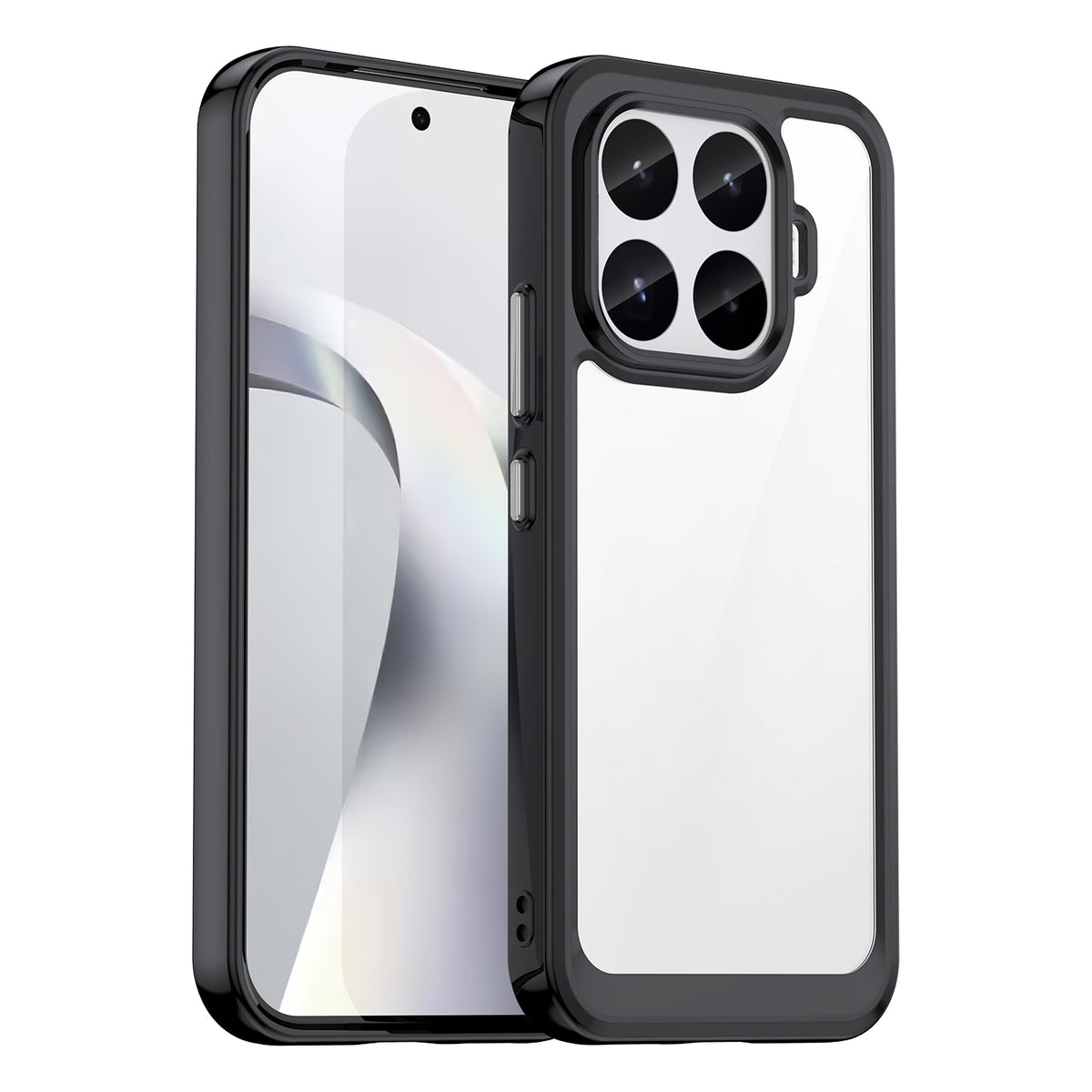 WANLONFENG för Xiaomi 17T mobilskal XC-serien TPU akrylskydd med härdat glas (stort linshål)