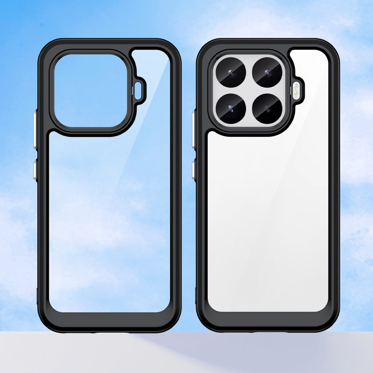 WANLONFENG för Xiaomi 17T mobilskal XC-serien TPU akrylskydd med härdat glas (stort linshål)