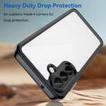 WANLONFENG for Samsung Galaxy A27 Phone Case  XC Series TPU Acrylic Cover with Tempered Glass (Big Lens Hole)