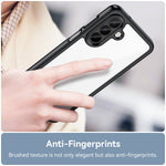 WANLONFENG for Samsung Galaxy A27 Phone Case  XC Series TPU Acrylic Cover with Tempered Glass (Big Lens Hole)