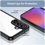 WANLONFENG for Samsung Galaxy A27 Phone Case  XC Series TPU Acrylic Cover with Tempered Glass (Big Lens Hole)