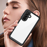 WANLONFENG for Samsung Galaxy A27 Phone Case  XC Series TPU Acrylic Cover with Tempered Glass (Big Lens Hole)