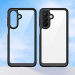 WANLONFENG for Samsung Galaxy A27 Phone Case  XC Series TPU Acrylic Cover with Tempered Glass (Big Lens Hole)
