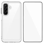 WANLONFENG for Samsung Galaxy A27 Phone Case  XC Series TPU Acrylic Cover with Tempered Glass (Big Lens Hole)
