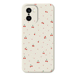 For OnePlus 15R 5G  /  Ace 6T 5G Case Red Cherry Pattern Printing Straight Edge TPU Phone Back Cover