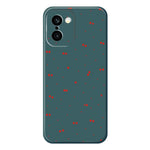 For OnePlus 15R 5G  /  Ace 6T 5G Case Red Cherry Pattern Printing Straight Edge TPU Phone Back Cover