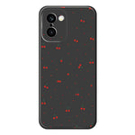 For OnePlus 15R 5G  /  Ace 6T 5G Case Red Cherry Pattern Printing Straight Edge TPU Phone Back Cover