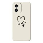 For OnePlus 15R 5G  /  Ace 6T 5G Case Black Love Pattern Printing Straight Edge TPU Phone Back Cover