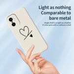 For OnePlus 15R 5G  /  Ace 6T 5G Case Black Love Pattern Printing Straight Edge TPU Phone Back Cover