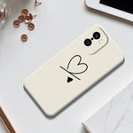 For OnePlus 15R 5G  /  Ace 6T 5G Case Black Love Pattern Printing Straight Edge TPU Phone Back Cover
