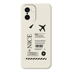 For OnePlus 15R 5G  /  Ace 6T 5G Case Boarding Ticket Pattern Printing Straight Edge TPU Phone Back Cover