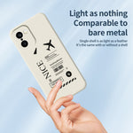 For OnePlus 15R 5G  /  Ace 6T 5G Case Boarding Ticket Pattern Printing Straight Edge TPU Phone Back Cover