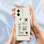 For OnePlus 15R 5G  /  Ace 6T 5G Case Boarding Ticket Pattern Printing Straight Edge TPU Phone Back Cover