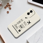 For OnePlus 15R 5G  /  Ace 6T 5G Case Boarding Ticket Pattern Printing Straight Edge TPU Phone Back Cover