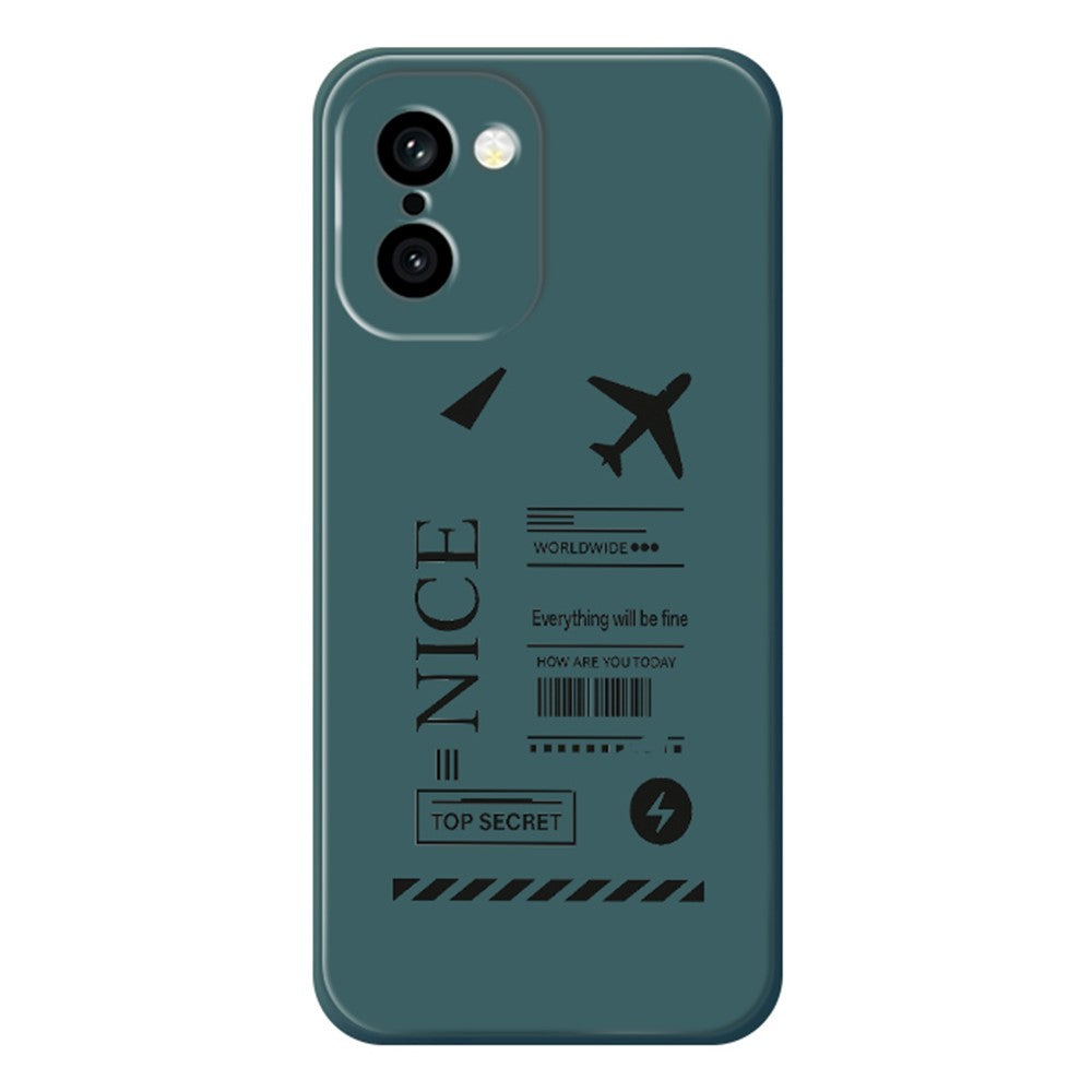 For OnePlus 15R 5G  /  Ace 6T 5G Case Boarding Ticket Pattern Printing Straight Edge TPU Phone Back Cover