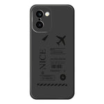 For OnePlus 15R 5G  /  Ace 6T 5G Case Boarding Ticket Pattern Printing Straight Edge TPU Phone Back Cover