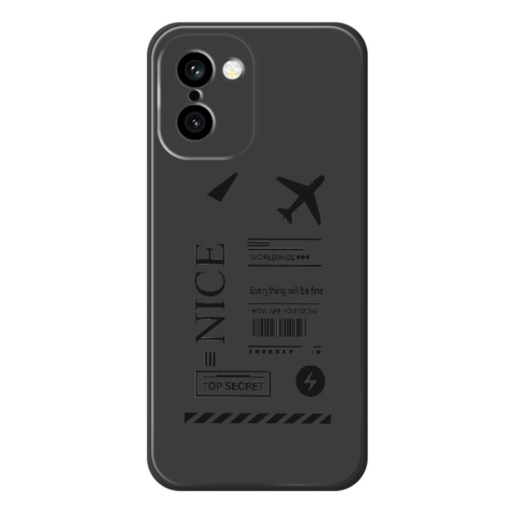 For OnePlus 15R 5G  /  Ace 6T 5G Case Boarding Ticket Pattern Printing Straight Edge TPU Phone Back Cover