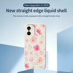 OnePlus 15R 5G / Ace 6T 5G skal skal persikoblommönster tryck rak kant TPU mobil baksida