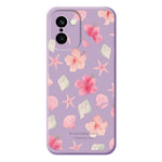 OnePlus 15R 5G / Ace 6T 5G skal skal persikoblommönster tryck rak kant TPU mobil baksida