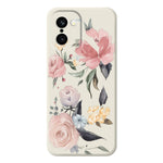 OnePlus 15R 5G / Ace 6T 5G-skal med stora blommor och mönster, rak kant i TPU-fodral