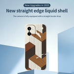 OnePlus 15R 5G / Ace 6T 5G skal geometriskt träådringsmönster tryck rak kant TPU mobil baksida