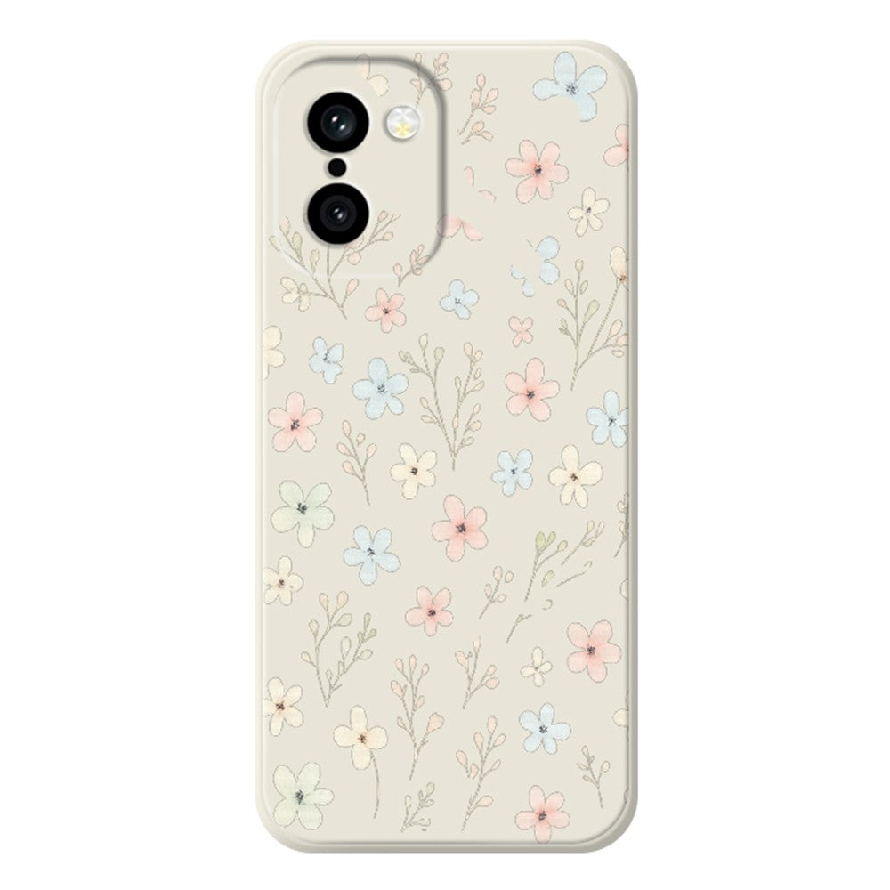 OnePlus 15R 5G / Ace 6T 5G Skal Litet Blommigt Gren Mönstertryck Rak Kant TPU mobil Baksida