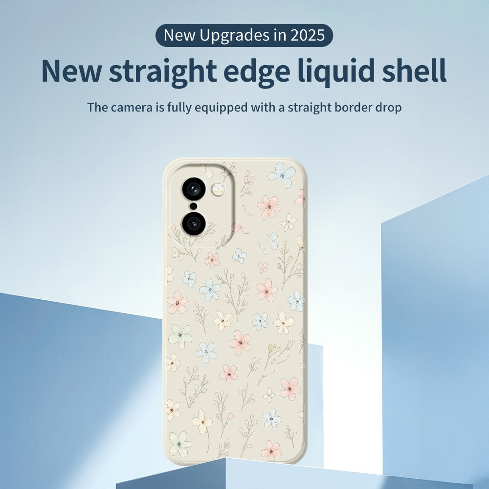 OnePlus 15R 5G / Ace 6T 5G Skal Litet Blommigt Gren Mönstertryck Rak Kant TPU mobil Baksida