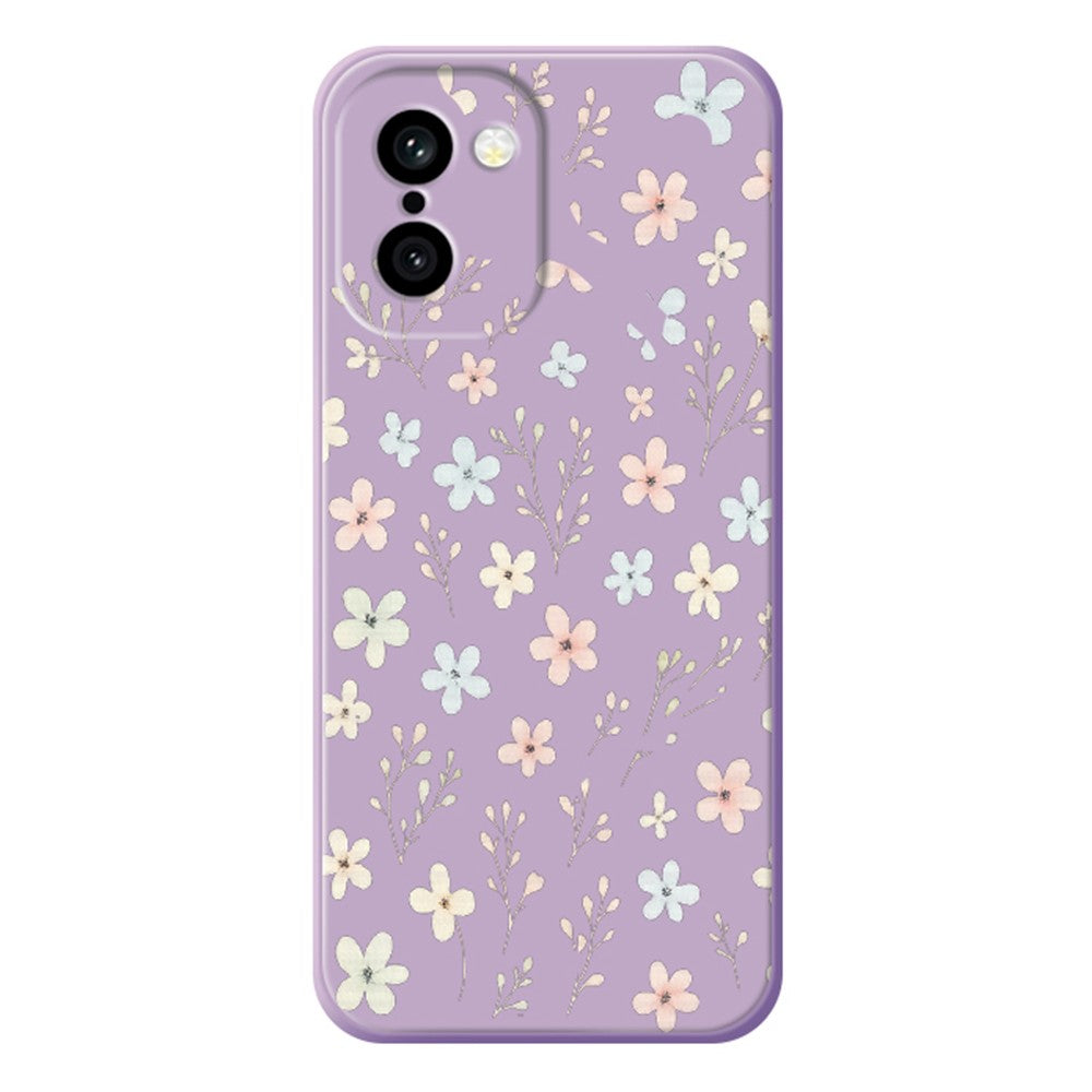OnePlus 15R 5G / Ace 6T 5G Skal Litet Blommigt Gren Mönstertryck Rak Kant TPU mobil Baksida