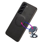Samsung Galaxy S23+ slankt mobilcover i PU-læder+TPU, aftageligt, mobilbeskyttelse, tegnebog, fungerer med magnetisk bilholder