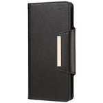 Samsung Galaxy S23+ slankt mobilcover i PU-læder+TPU, aftageligt, mobilbeskyttelse, tegnebog, fungerer med magnetisk bilholder