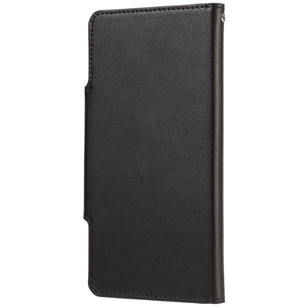 Samsung Galaxy S23+ slankt mobilcover i PU-læder+TPU, aftageligt, mobilbeskyttelse, tegnebog, fungerer med magnetisk bilholder