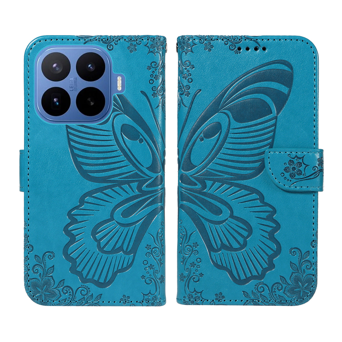 For Xiaomi 17T Case Butterfly Pattern PU Leather Folio Flip Phone Cover