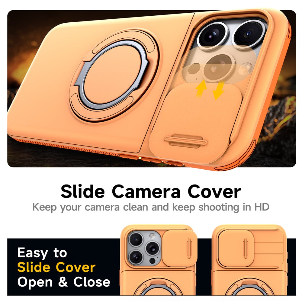 For iPhone 13 Pro Max Case Slide Camera Cover Kickstand TPU + PC Phone Protective Shell with Card Holder