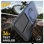 For Samsung Galaxy S24 Ultra Case Slide Camera Cover Kickstand TPU + PC Phone Protective Shell with Card Holder