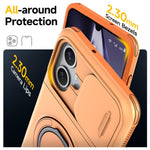 For Samsung Galaxy A06 4G / A06 5G Case Slide Camera Cover Kickstand TPU + PC Phone Protective Shell with Card Holder