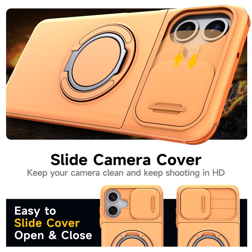 For Samsung Galaxy A06 4G / A06 5G Case Slide Camera Cover Kickstand TPU + PC Phone Protective Shell with Card Holder