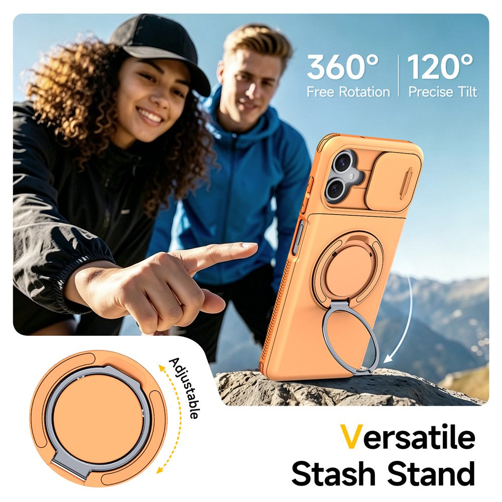 For Samsung Galaxy A06 4G / A06 5G Case Slide Camera Cover Kickstand TPU + PC Phone Protective Shell with Card Holder